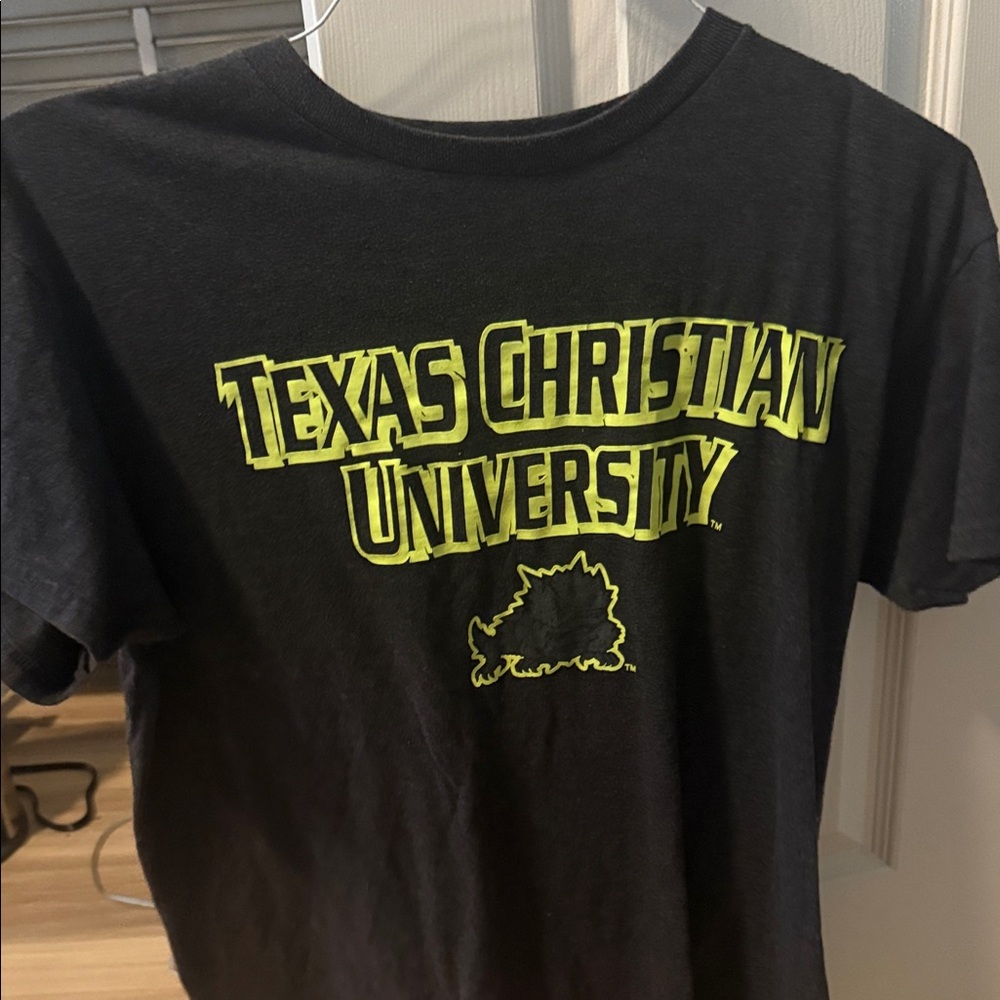 Champs Black and Yellow Texas Christian University Tee